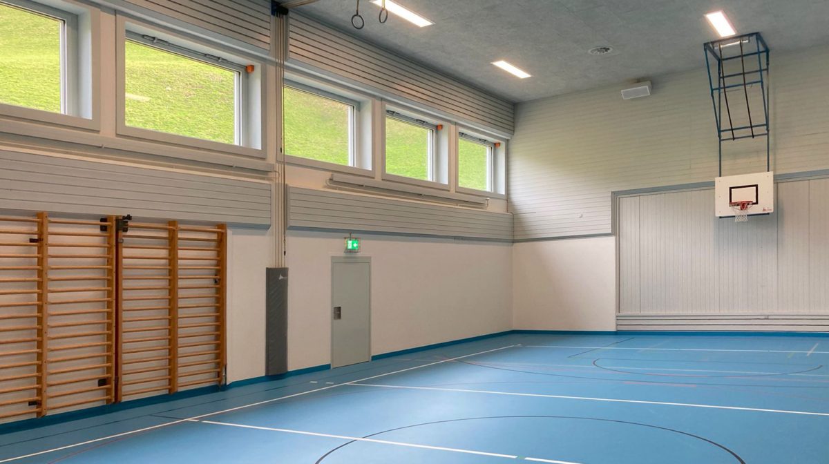 Turnhalle nach der Sanierung