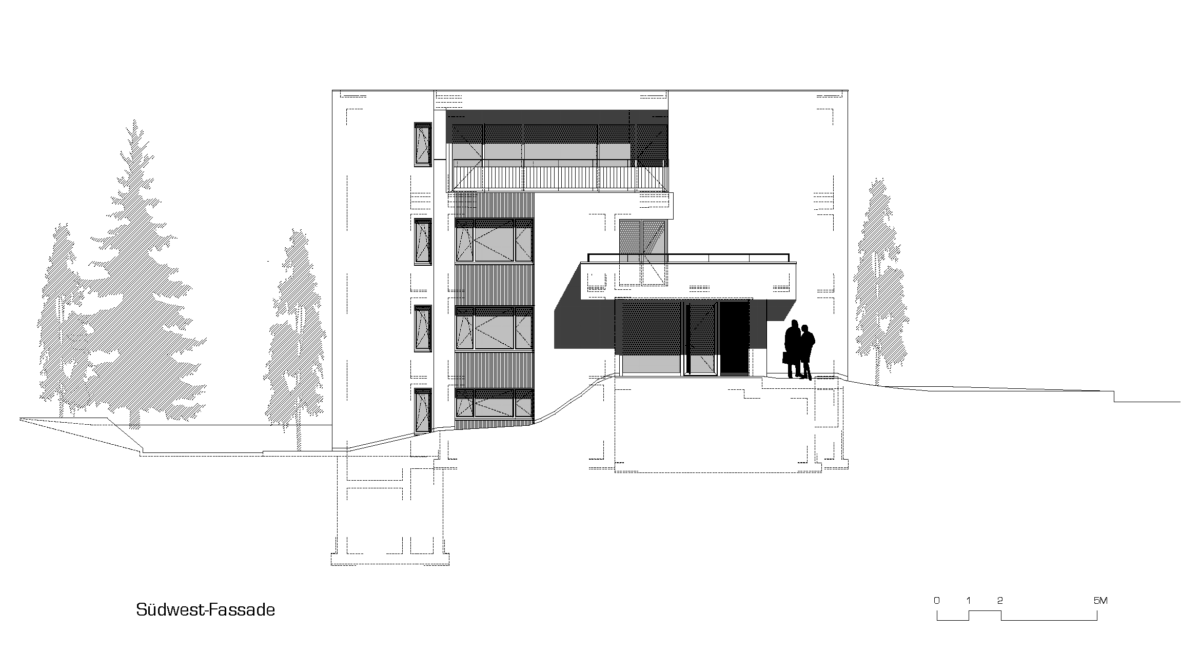 Südwest-Fassade